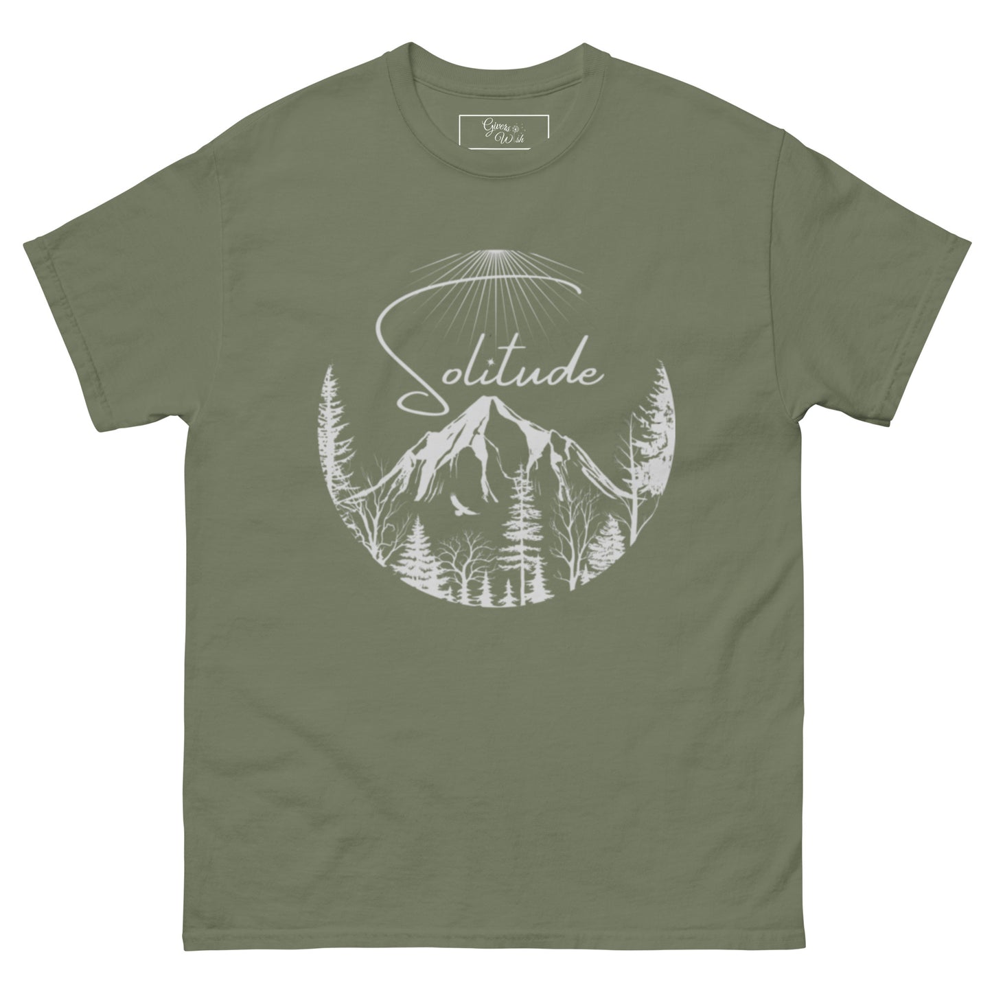 Solitude - Hiking Camping Mountains Cotton Unisex T-Shirt S-5XL