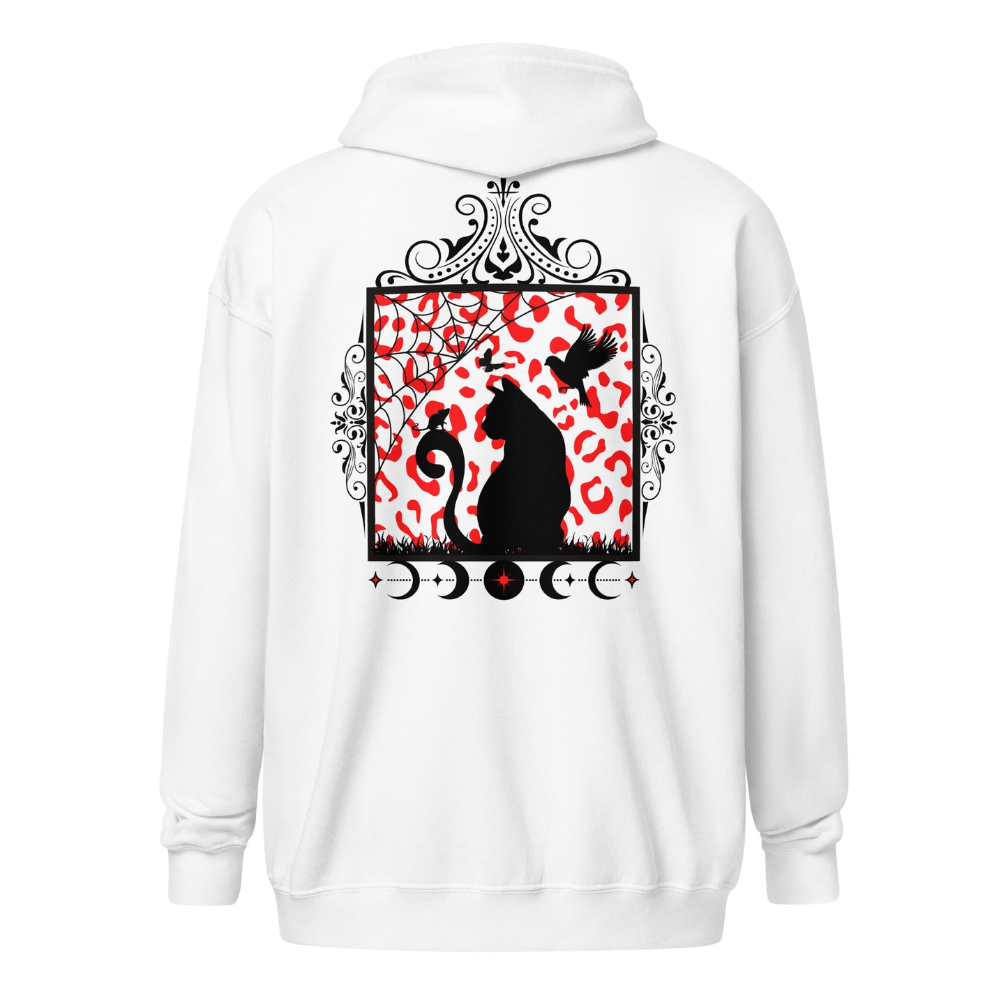 Unisex heavy blend zip hoodie Moon Cat