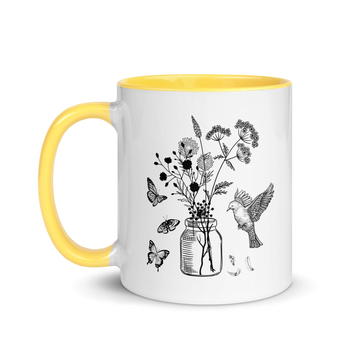 Wildflowers Mug with Color Inside