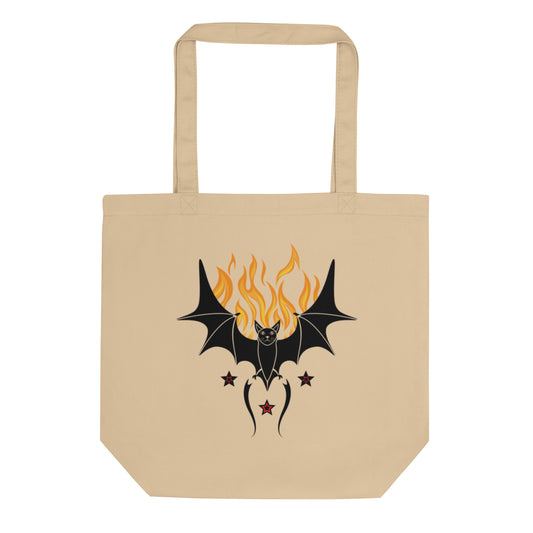 Eco Tote Bag Bat flame