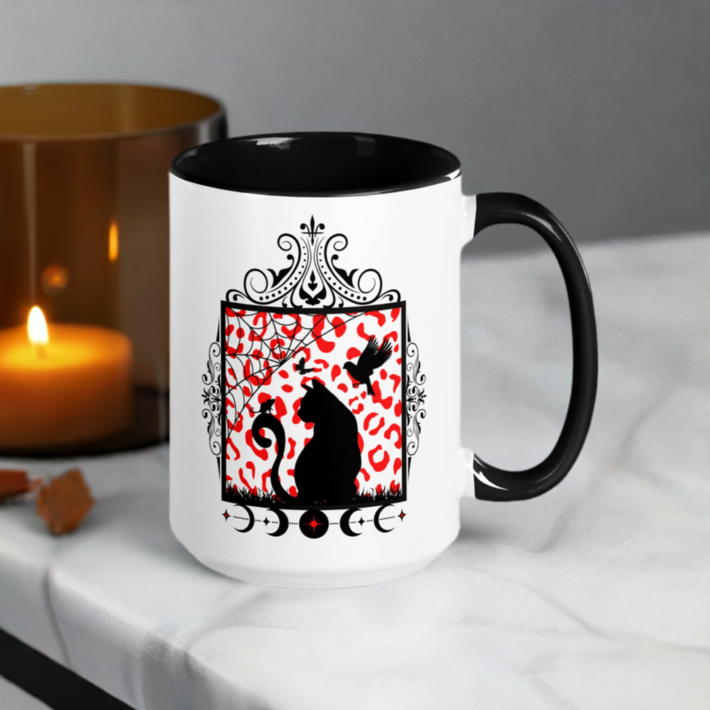 Moon Cat Mug with Color Inside