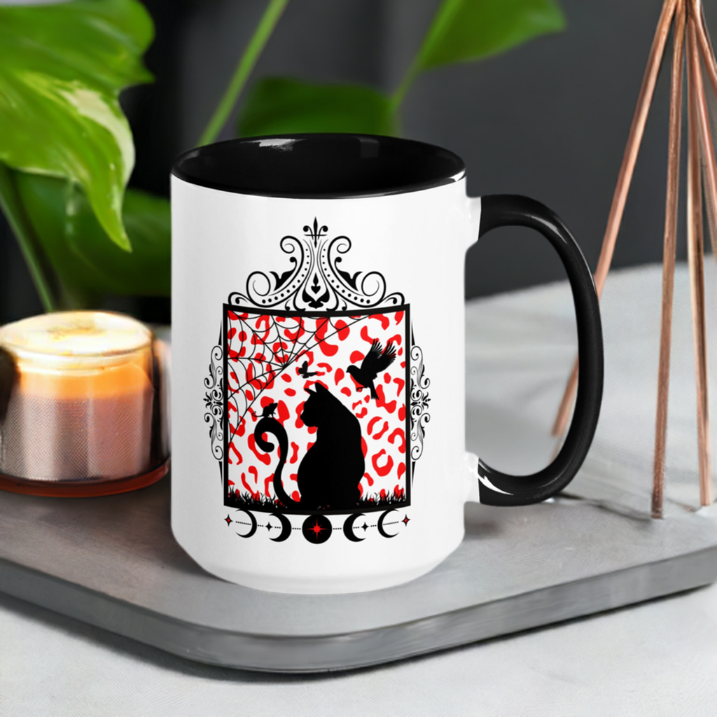 Moon Cat Mug with Color Inside