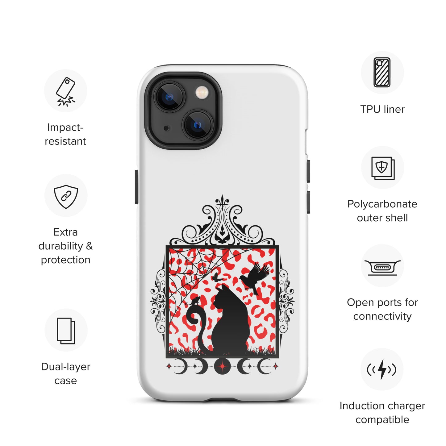 Tough Case for iPhone® Moon Cat