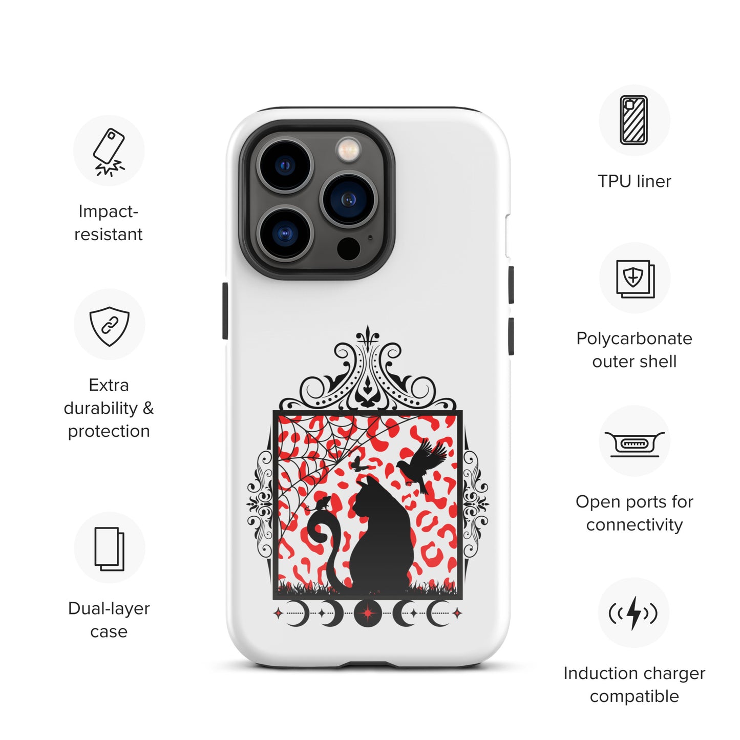 Tough Case for iPhone® Moon Cat