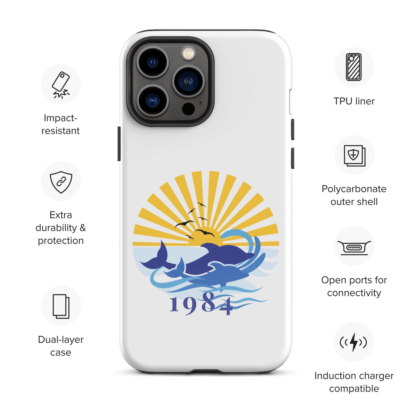 Tough Case for iPhone® 1984 Dolphin