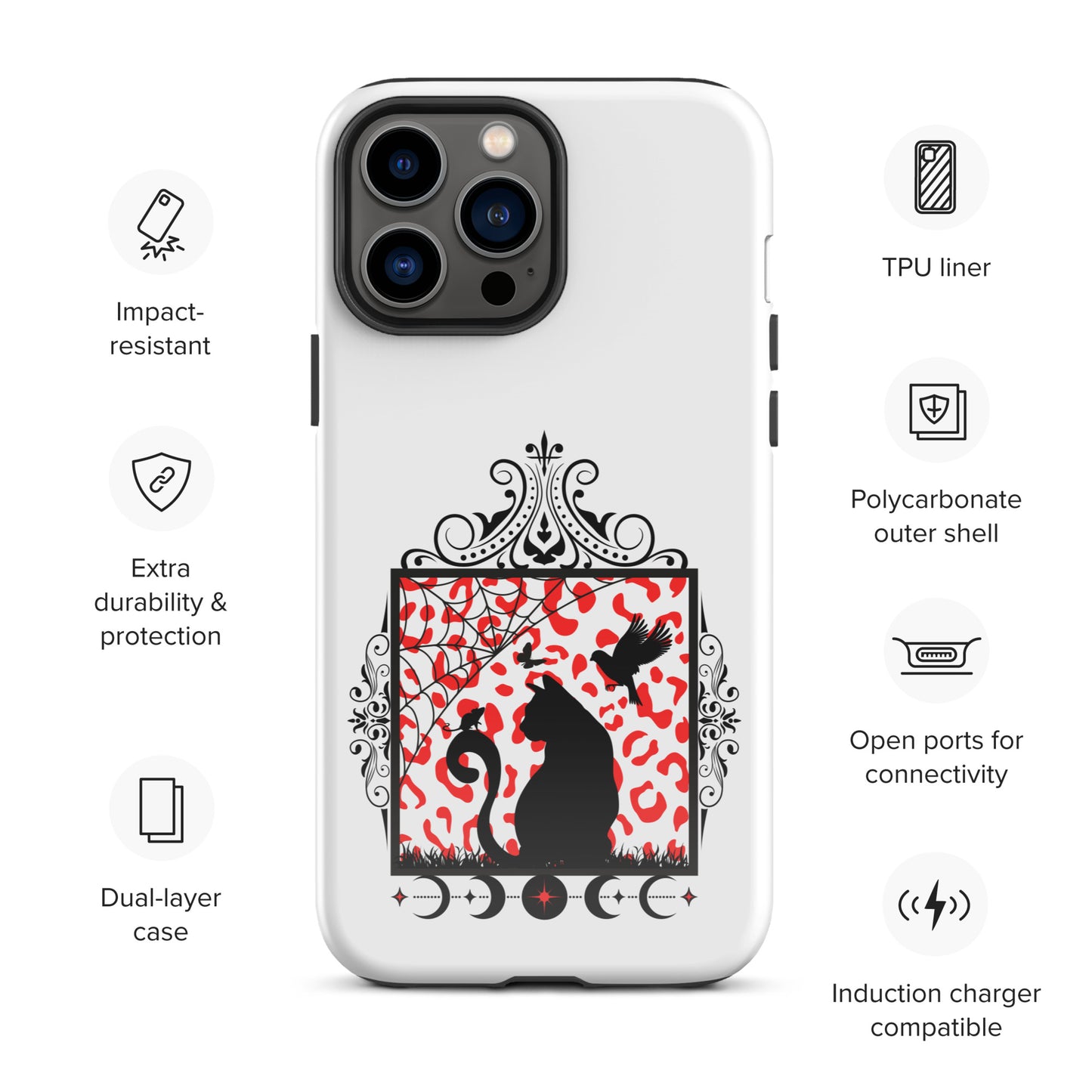 Tough Case for iPhone® Moon Cat