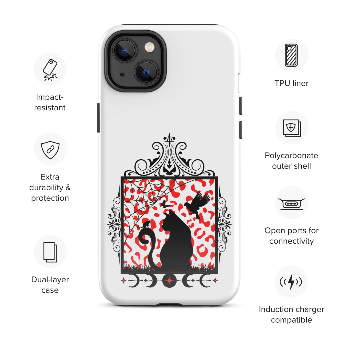 Tough Case for iPhone® Moon Cat