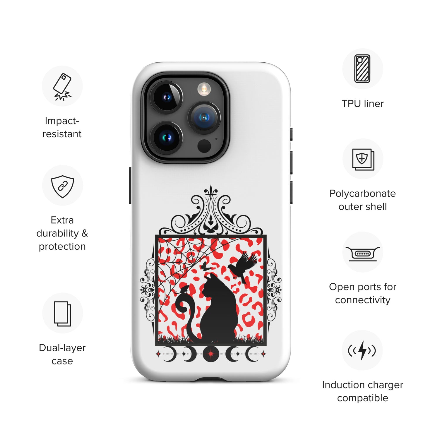 Tough Case for iPhone® Moon Cat