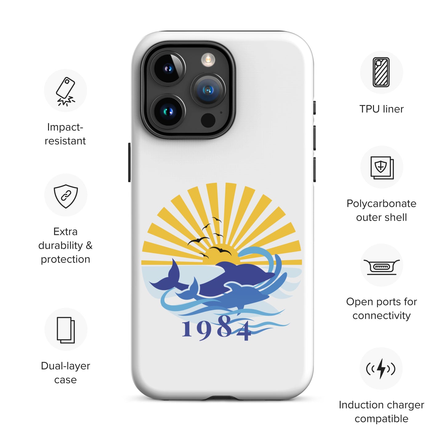 Tough Case for iPhone® 1984 Dolphin