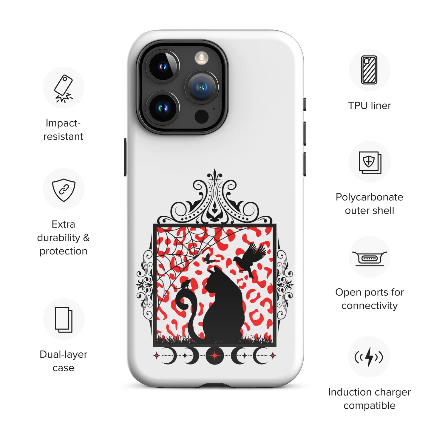 Tough Case for iPhone® Moon Cat