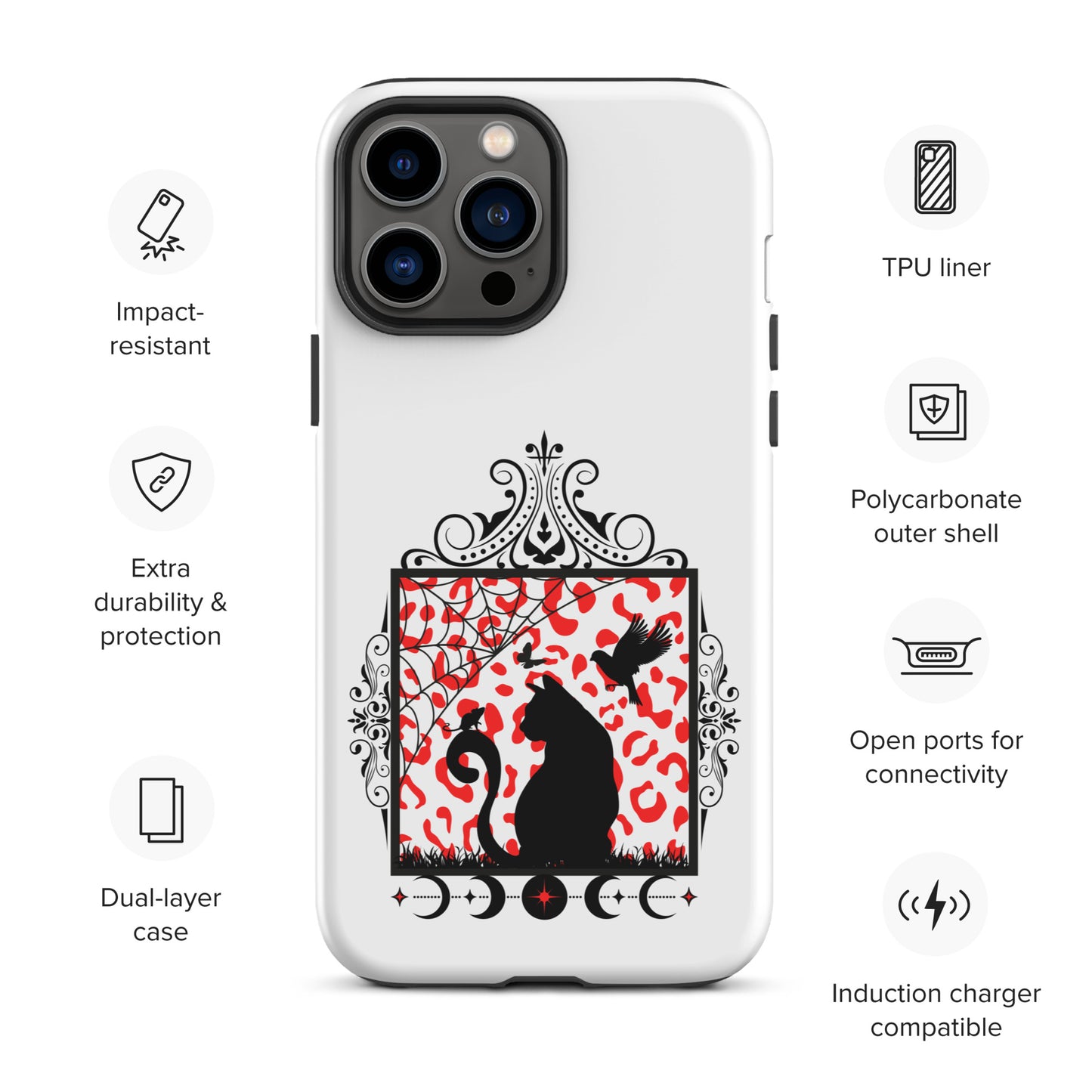 Tough Case for iPhone® Moon Cat