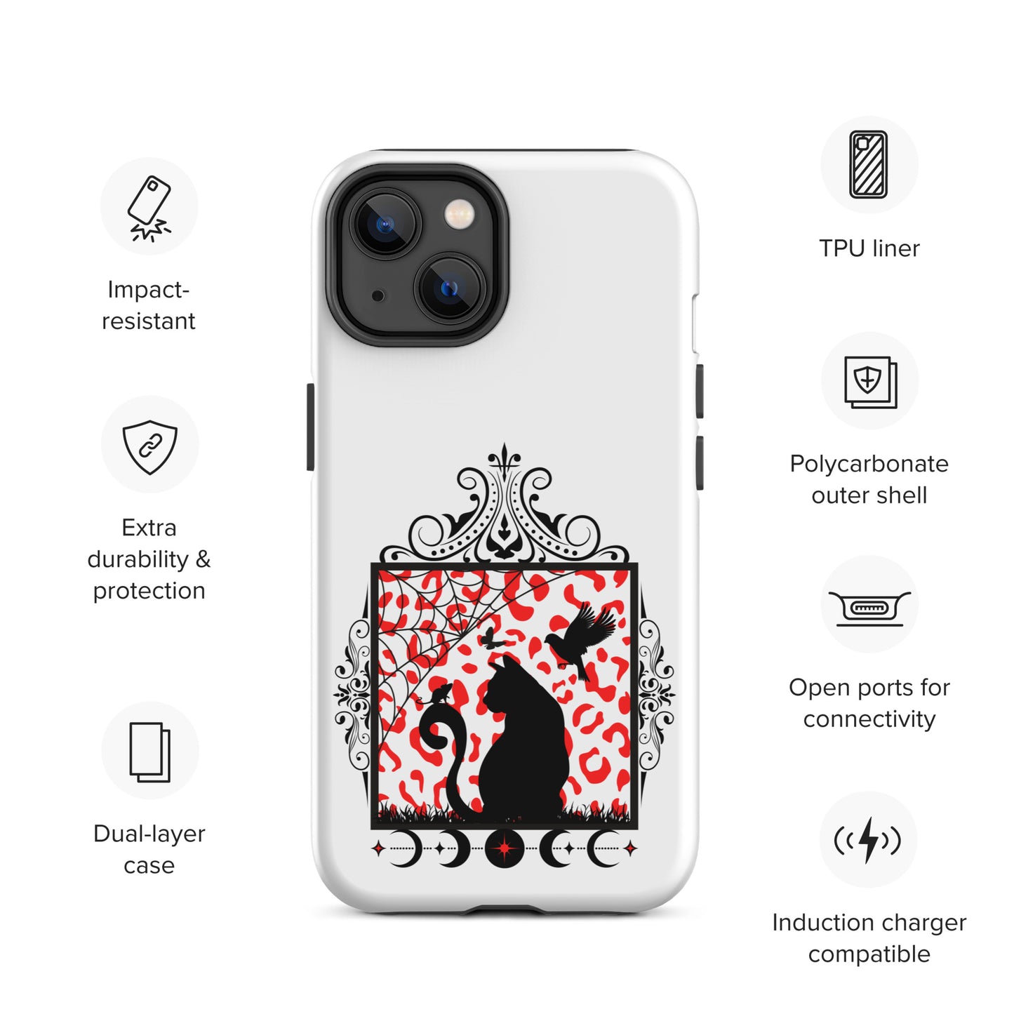 Tough Case for iPhone® Moon Cat