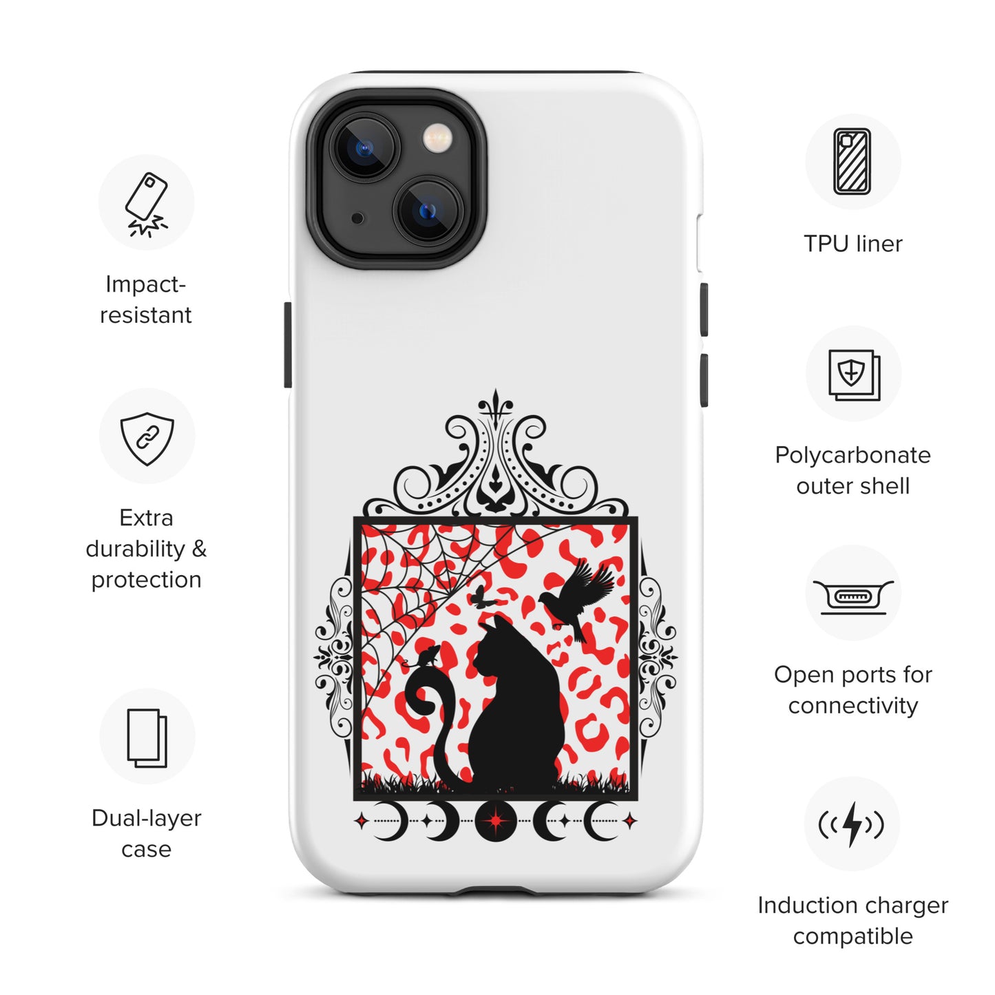 Tough Case for iPhone® Moon Cat
