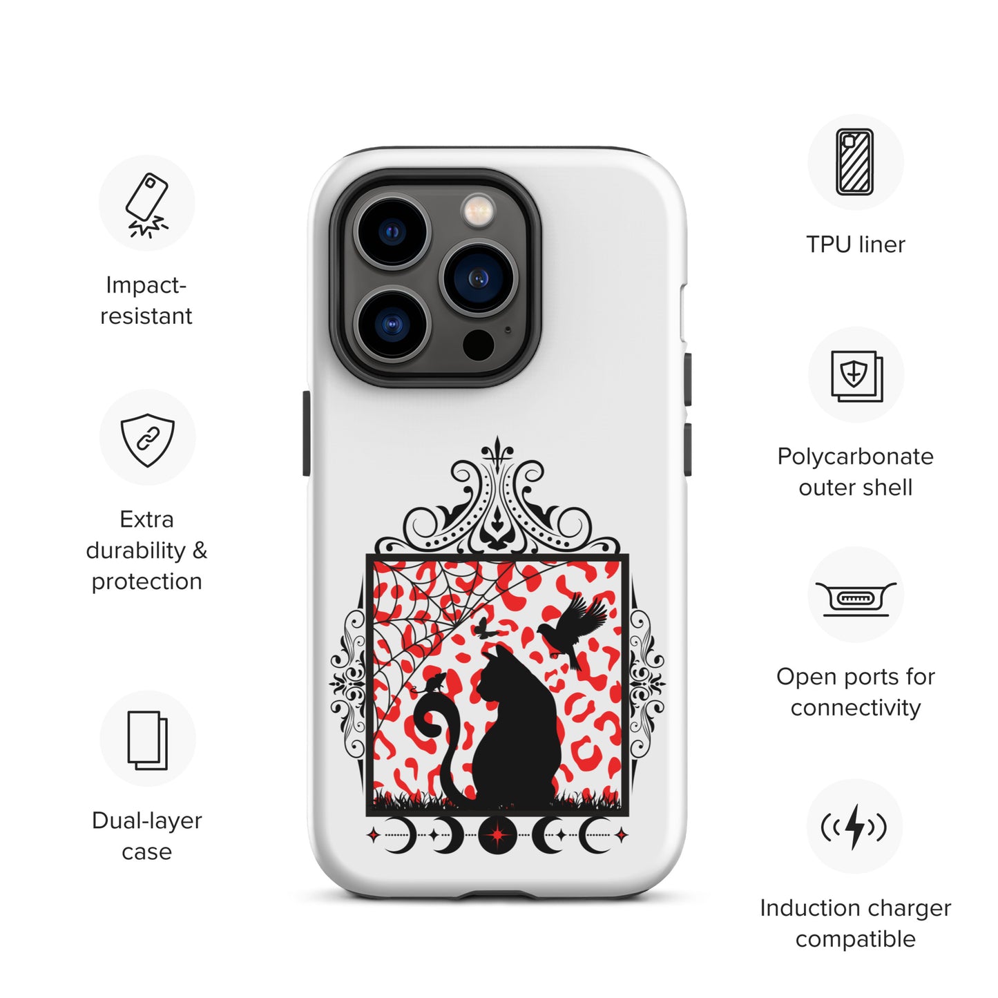 Tough Case for iPhone® Moon Cat