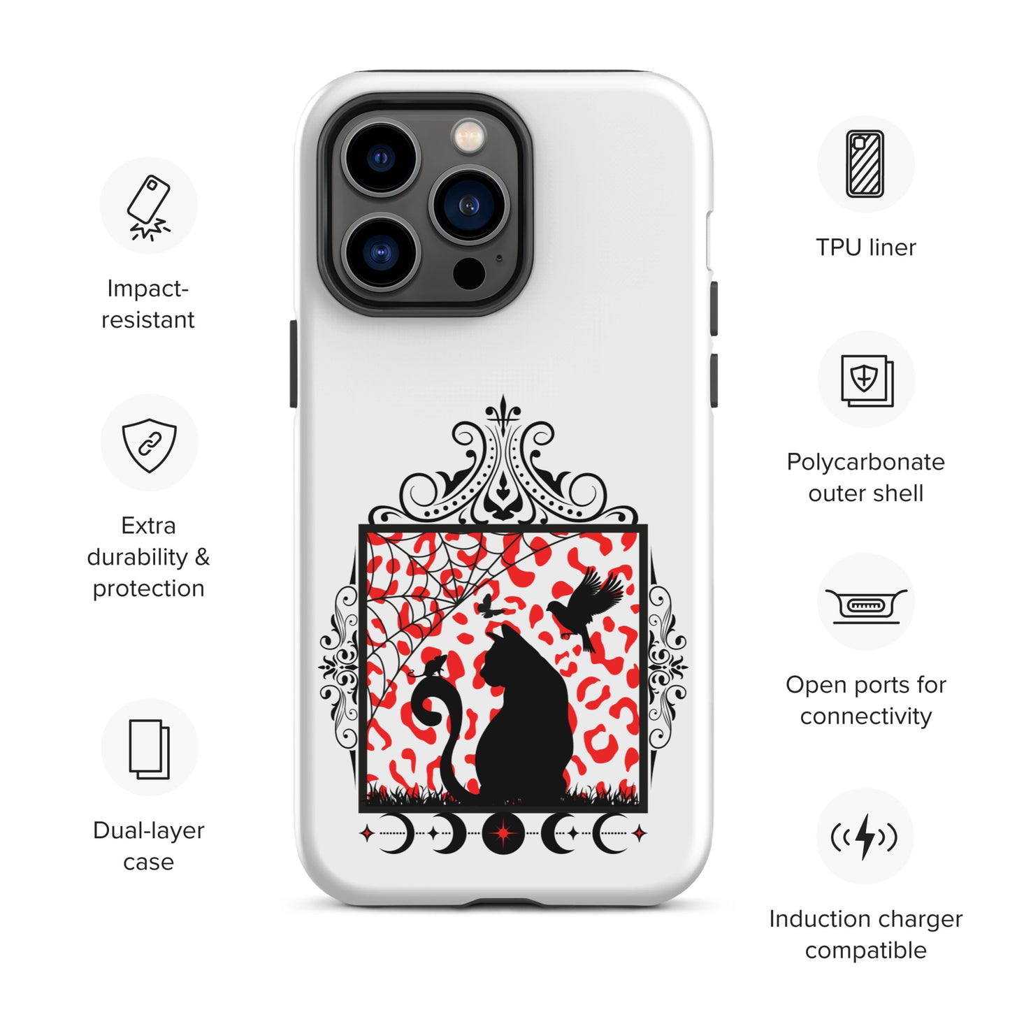 Tough Case for iPhone® Moon Cat