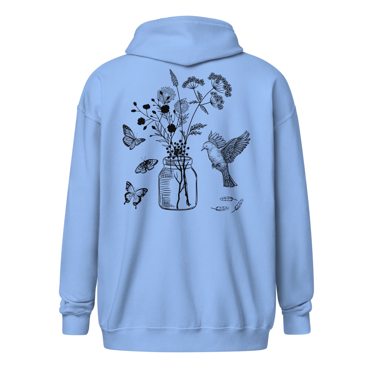 Unisex heavy blend zip hoodie wildflowers