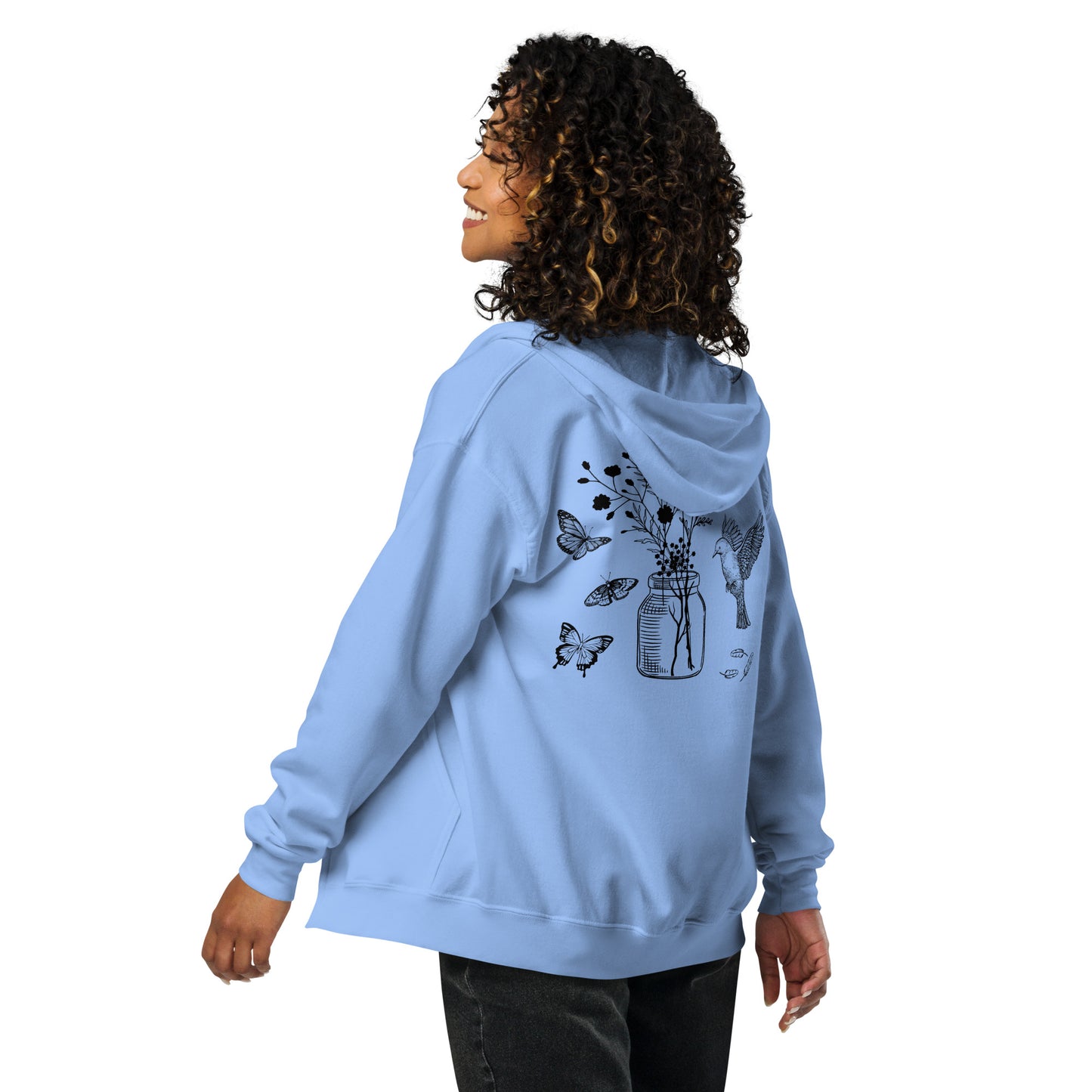 Unisex heavy blend zip hoodie wildflowers