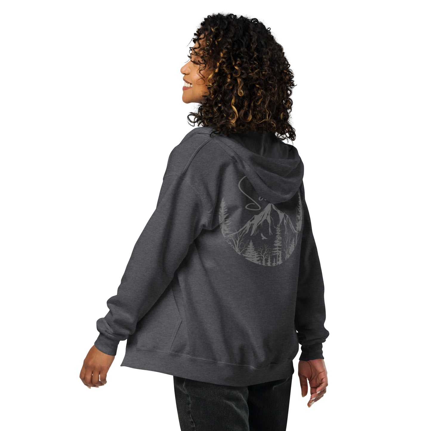 Unisex heavy blend zip hoodie Solitude