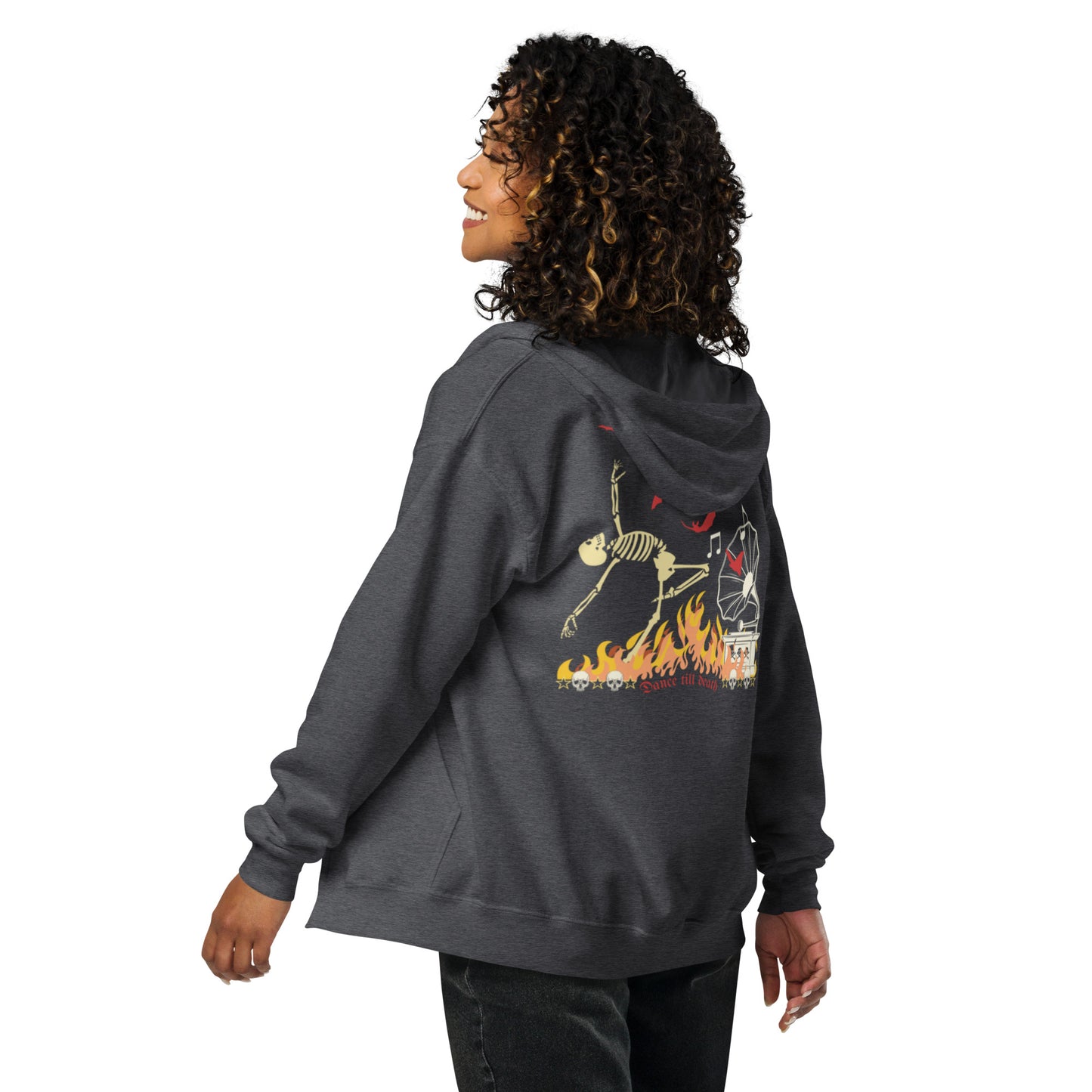 Unisex heavy blend zip hoodie Dance Till Death