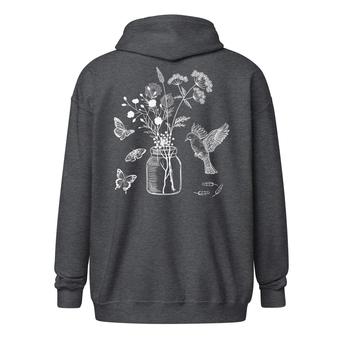 Unisex heavy blend zip hoodie Wildflowers