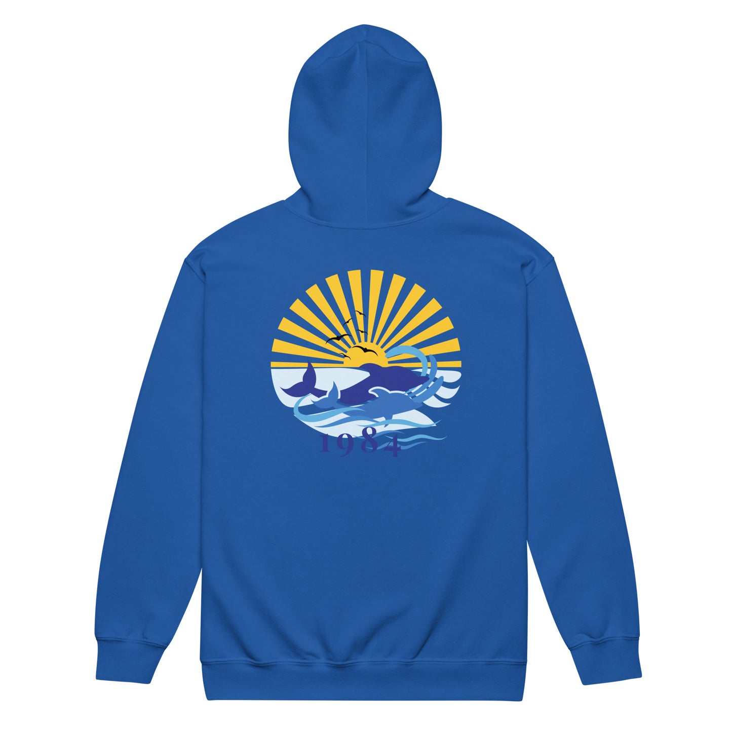 Unisex heavy blend zip hoodie 1984 Dolphin