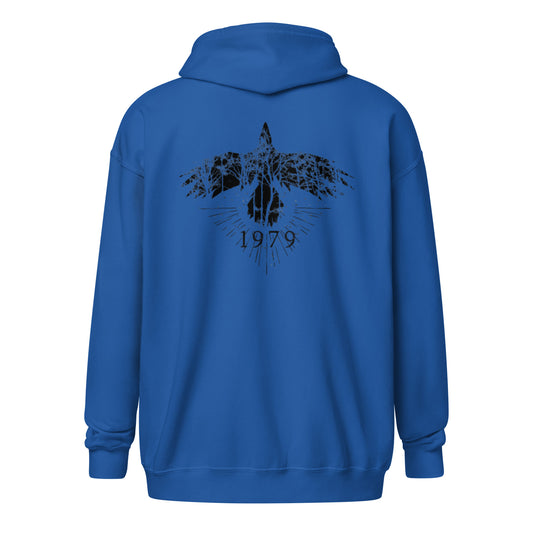 Unisex heavy blend zip hoodie 1979 Raven