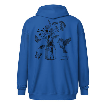 Unisex heavy blend zip hoodie wildflowers