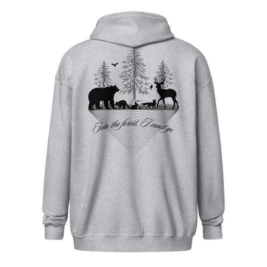 Unisex heavy blend zip hoodie Into the forest