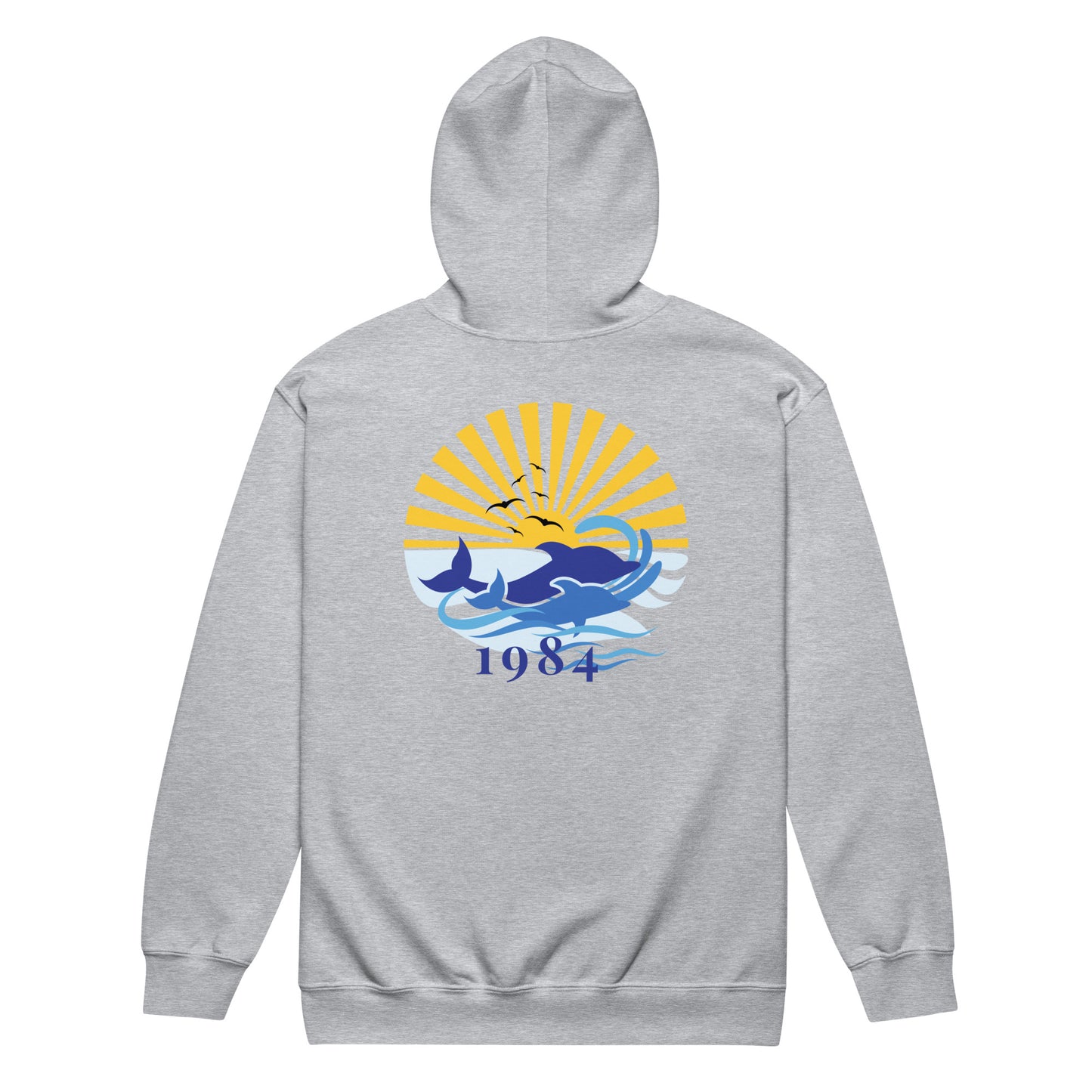 Unisex heavy blend zip hoodie 1984 Dolphin