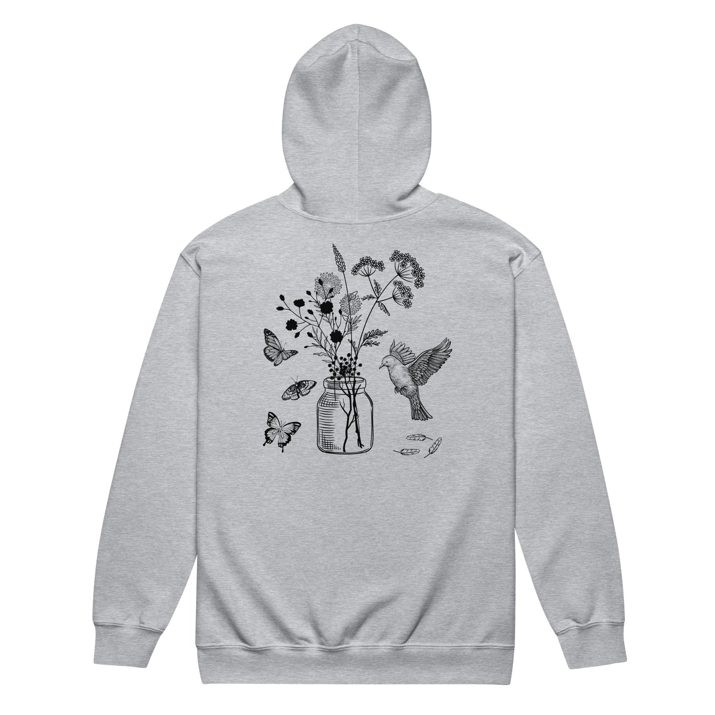 Unisex heavy blend zip hoodie wildflowers